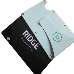 Ridge Women's Wallet - Sleek Black and Light Blue